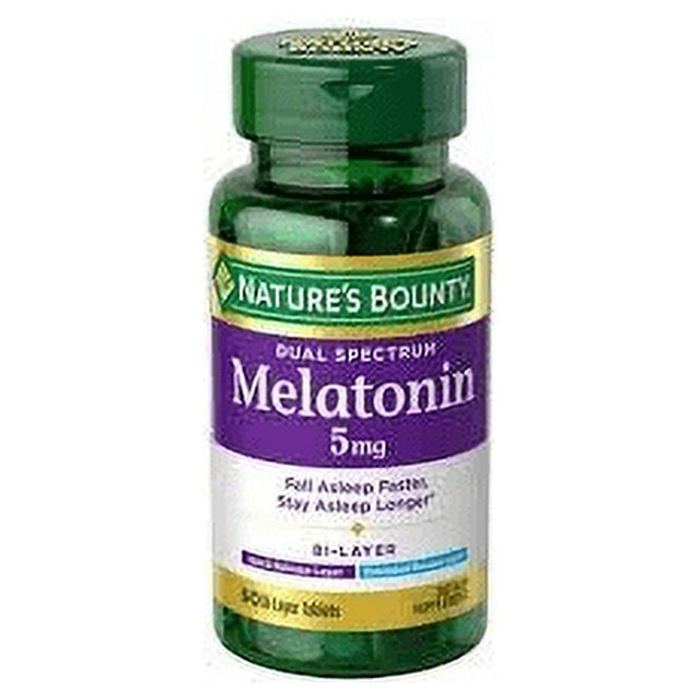 Nature'S Bounty Dual Spectrum Melatonin Sleep Faster & Longer 60 Ct, 2-Pack