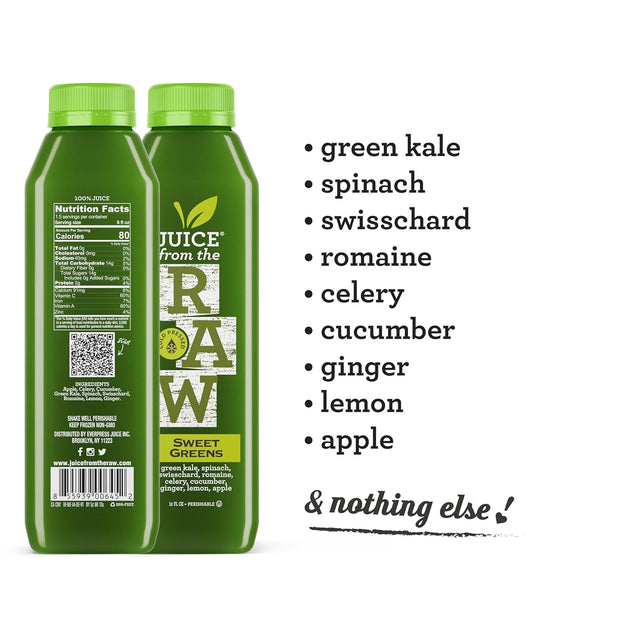 2-Day Juice Cleanse with Coconut Fusion by Juice from the RAW® - 100% Raw Cold-Pressed Juices (12 Total 12 Oz. Bottles)