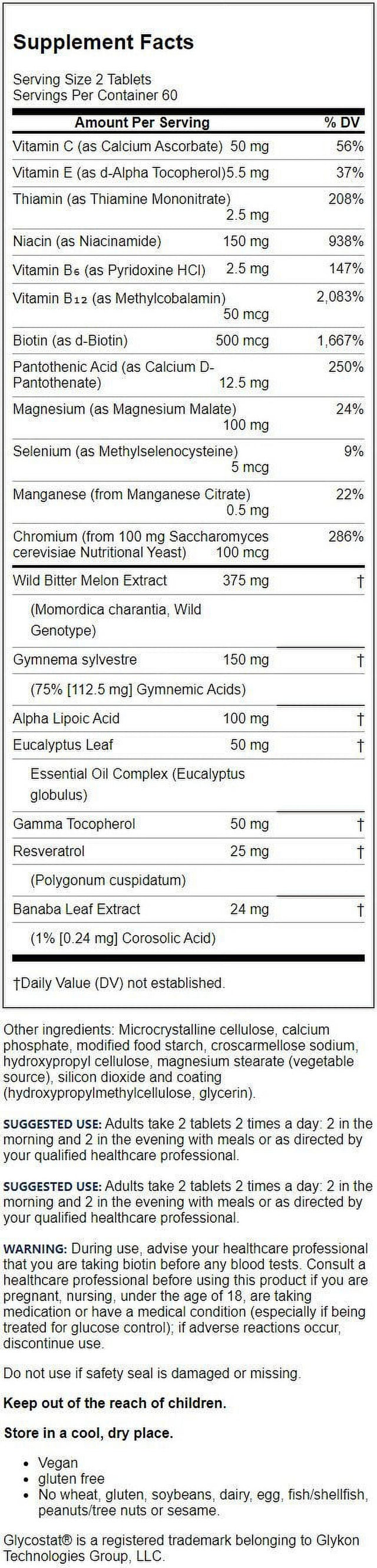 Jarrow Formulas Glucose Optimizer, Supports Healthy Glucose Levels and Antioxidant Status, 120 Easy-Solv Tabs