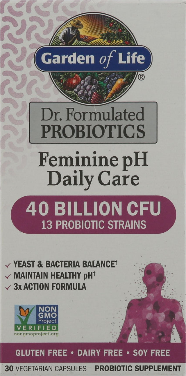 Garden of Life Dr. Formulated Feminine Ph Daily Care 40 Billion CFU 30Ct - Capsules