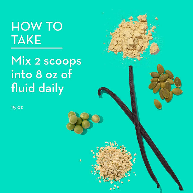 HUM Core Strength Vanilla Protein Powder - Digestion Friendly Vegan Plant Protein for Shakes (15 Servings)