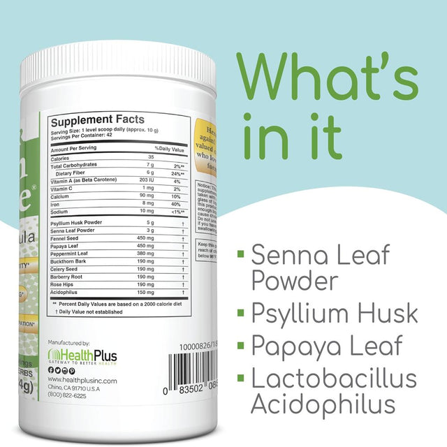 Health plus Super Colon Cleanse Original Formula, 15 Oz Powder, 42 Servings