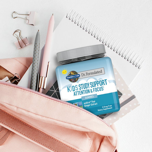 Garden of Life Dr. Formulated Kids Study Support Gummies | Drug Free Supplement | 60Ct