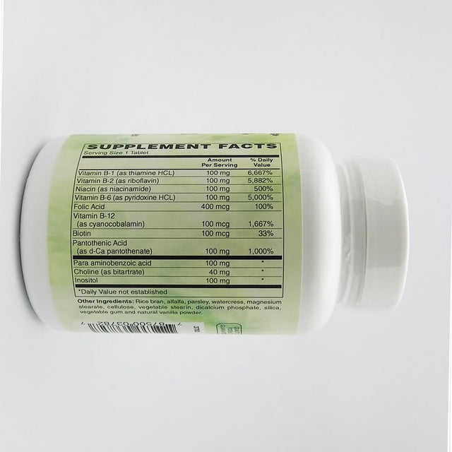 Holly Hill Health Foods, B Complex 100 Sustained Release, Vegetarian Formula, 100 Tablets