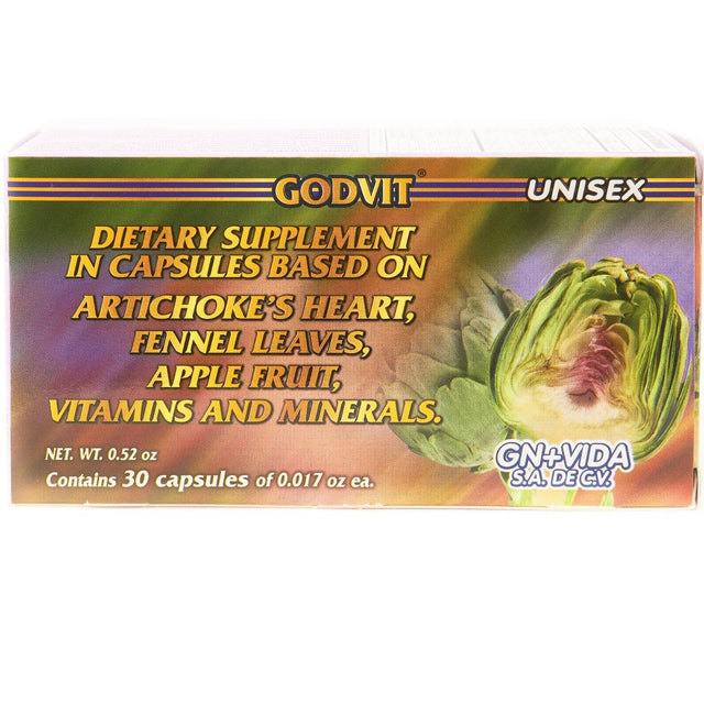 ALCACHOFA Capsulas Artichoke Diet Supplement Gn+Vida 100% Original - 30 Caps