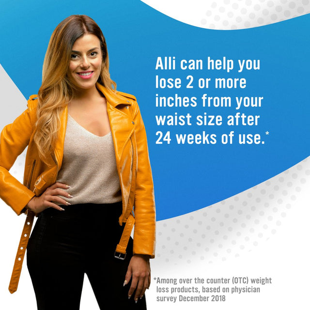 Alli Orlistat Weight Loss Supplement Capsules Starter Pack, 60 Mg, 60 Ct