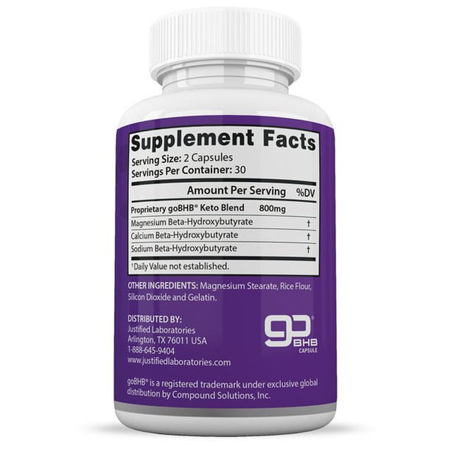 Extra Burn Keto Pills Includes Patented Gobhb® 60 Capsules