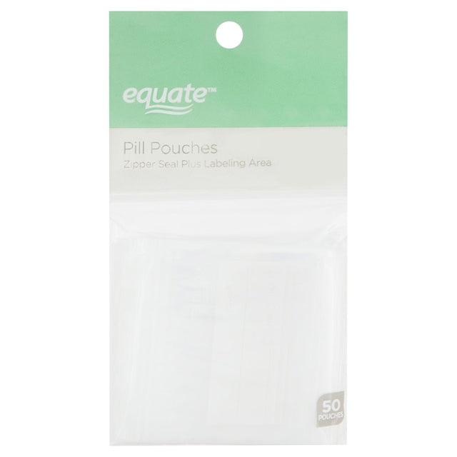Equate Zipper Seal Pill Pouches, 50 Count
