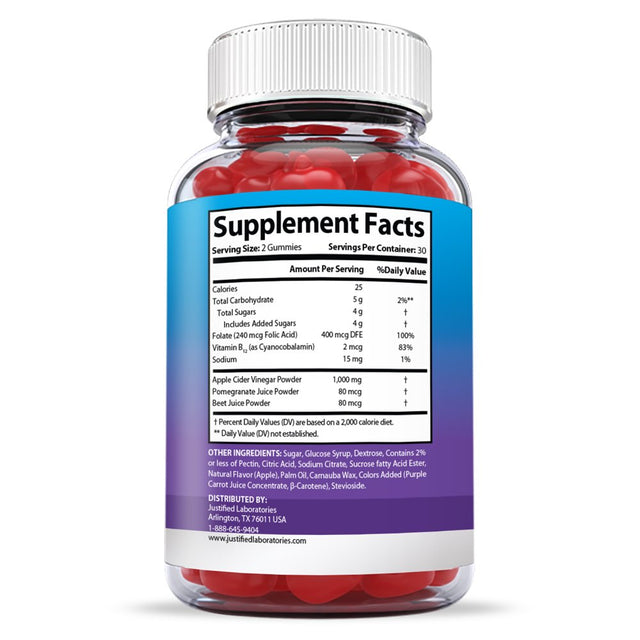 Keto Blast ACV Gummies 1000MG Dietary Supplement 60 Gummys