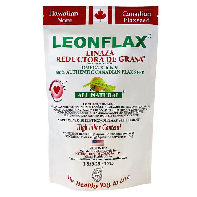 Leonflax Canadian Flax Seed Dietary Supplement, 18 Oz Bag