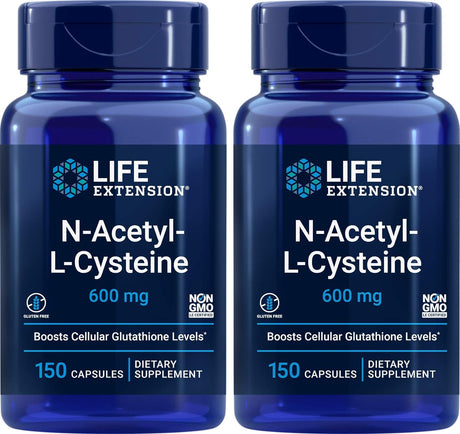 Life Extension N-Acetyl-L-Cysteine (NAC) 600Mg, 150 Capsules (Pack of 2)