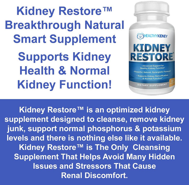 3 Pack Natural Kidney Cleanse to Support Kidney Function and Detox, Advanced Formula Can Help Boost Kidney Health, Daily Health Supplement Pills, 60 Capsules