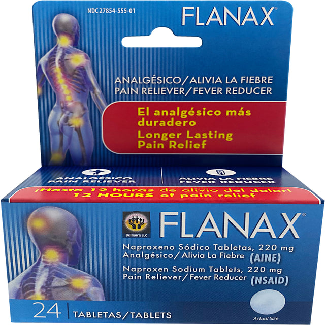 Flanax Pain Reliever/Fever Reducer Tablets - 24 Tablets