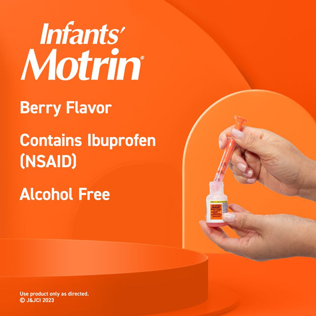 Infants' Motrin Concentrated Drops, Fever Reducer, Ibuprofen, Berry Flavored.5Oz