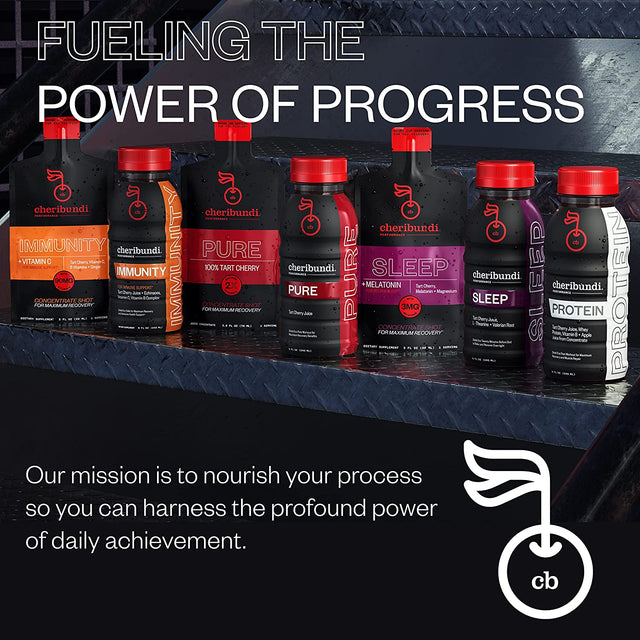 Cheribundi Tart Cherry Juice Starter Pack - Pure, Original & Light - Pro Athlete Workout Recovery - Fight Inflammation and Support Muscle Recovery - Post Workout Recovery Drinks for Runners, Cyclists and Athletes -8 Fl Oz (Pack of 12)