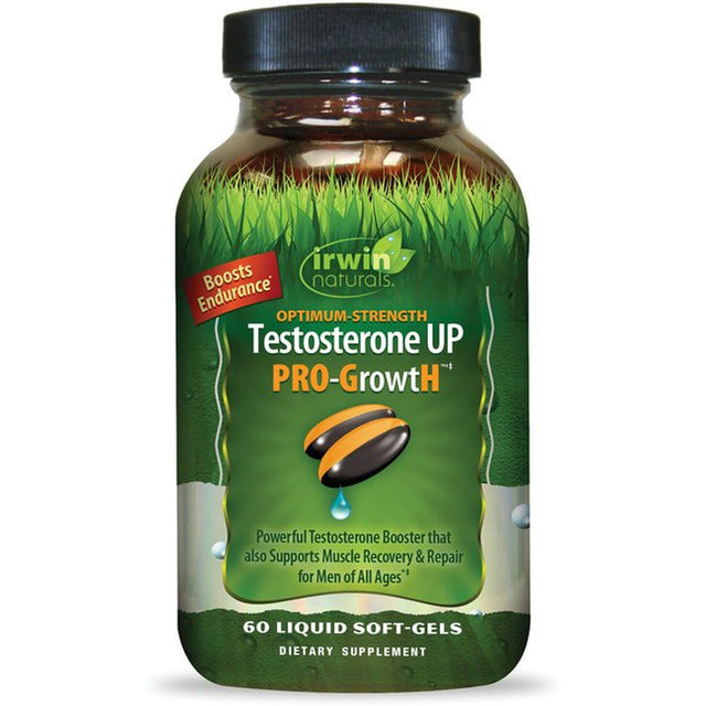 Irwin Naturals Optimum-Strength Testosterone up Pro-Growth - 60 Liauid Softgels