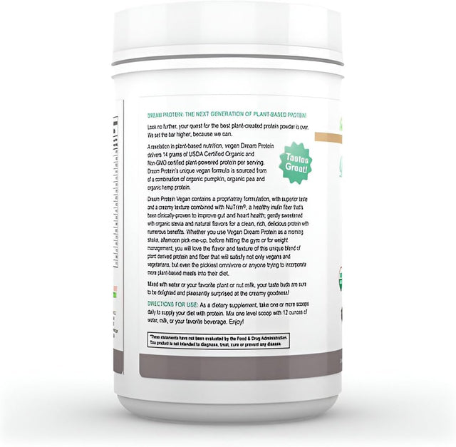 Greens First Dream Protein Plant Based – USDA Organic Dietary Supplement – Vegan Protein Powder – Nutritional