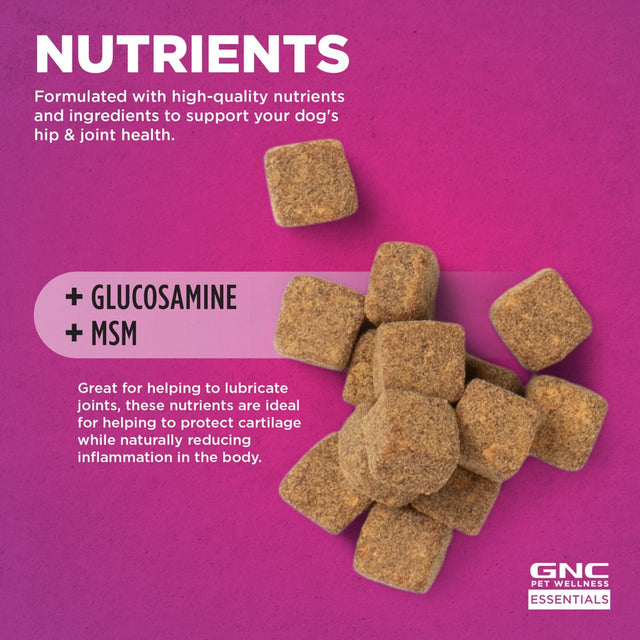GNC Pet Wellness Essentials Hip & Joint Soft Chews, All Dog, 60Ct