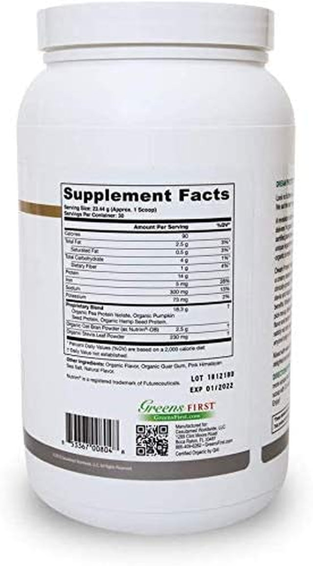 Greens First Dream Protein Plant Based – USDA Organic Dietary Supplement – Vegan Protein Powder – Nutritional