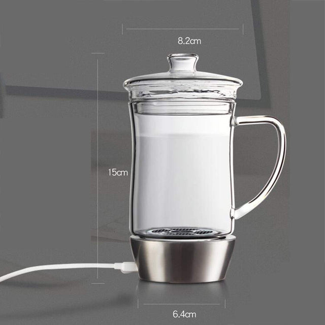 High Concentration Hydrogen-Rich Water Cup SPE Ion Membrane Alkaline Water Purifier Micro-Electrolysis Water Glass 400Ml