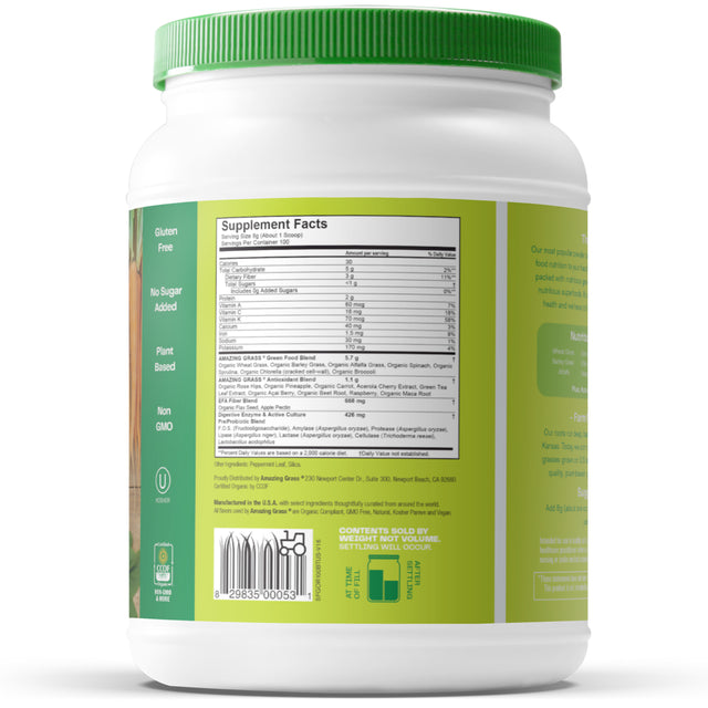 Amazing Grass, Greens Blend Superfood, the Original, 1.76 Lb, 100 Servings