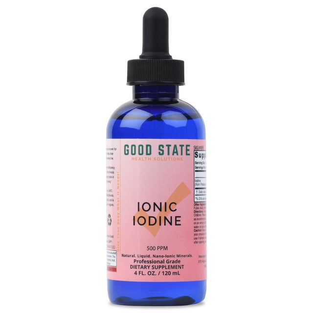 Good State Liquid Ionic Iodine | Potassium Iodide | Iodine Supplement | 1 Year Supply | Iodine Drops | Nascent Iodine | Vegan | 600 Servings