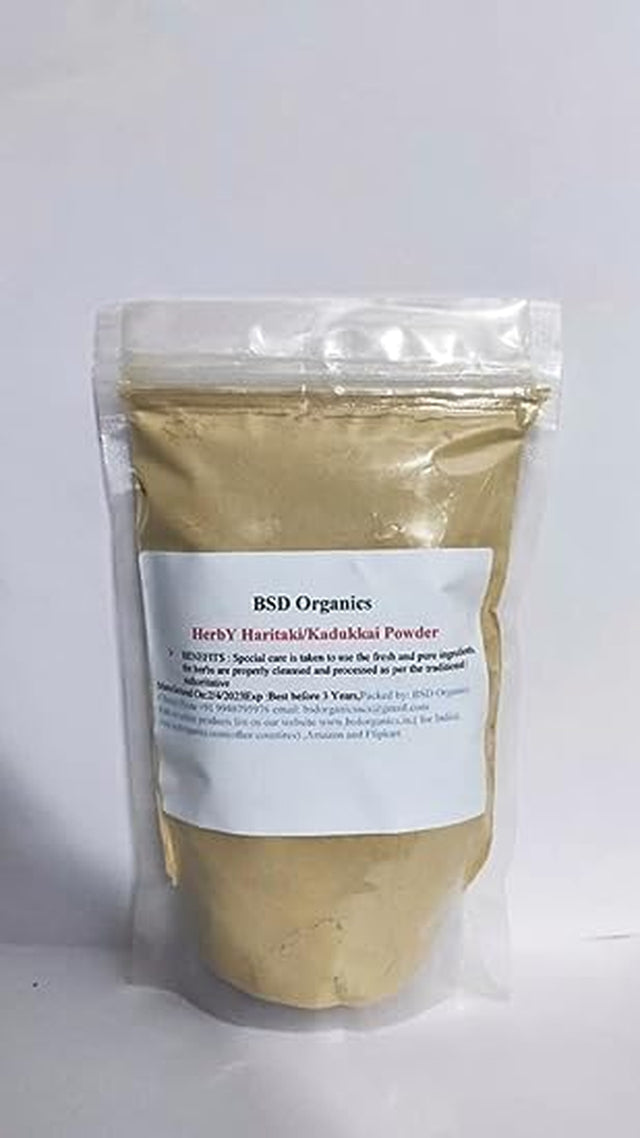 Herby Haritaki/Kadukkai/Harde Whole/Terminalia Chebula/Karakkaya/Yellow Myrobalan Powder - 250 Gram / 8.8 Ounce