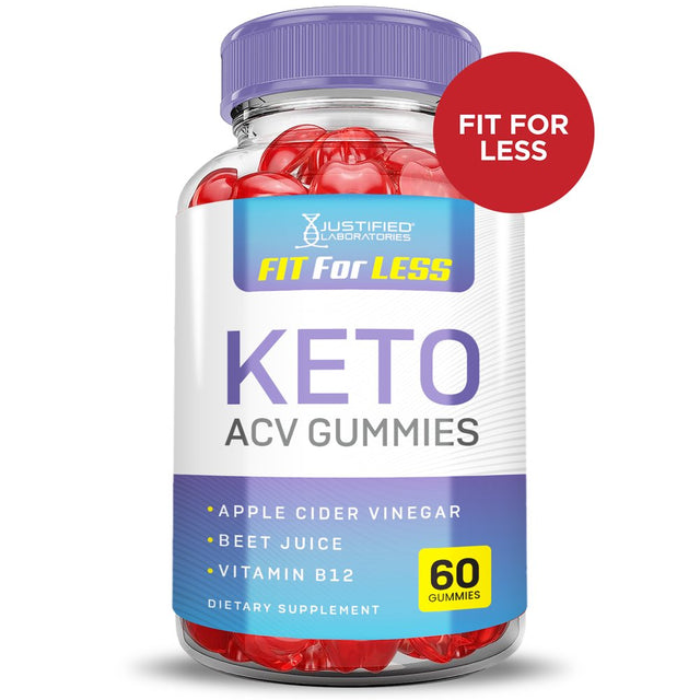 Fit for Less Keto ACV Gummies 1000MG Dietary Supplement 60 Gummys