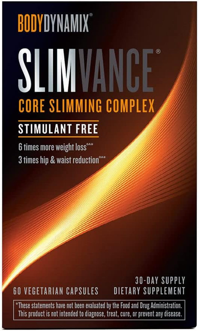 Slimvance Core Slimming Complex Supplements | Supports Reduction in Body Fat and Increased Energy | Achieve Weight Loss Goals | Stimulant Free, Vegetarian Formula | 60 Capsules