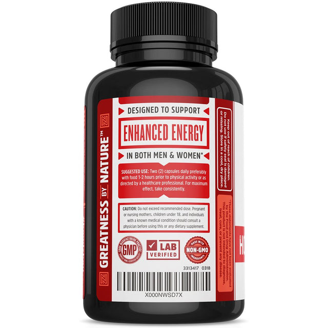 Horny Goat Weed with Maca and Tribulus Capsules, 60 Ct, by Zhou Nutrition