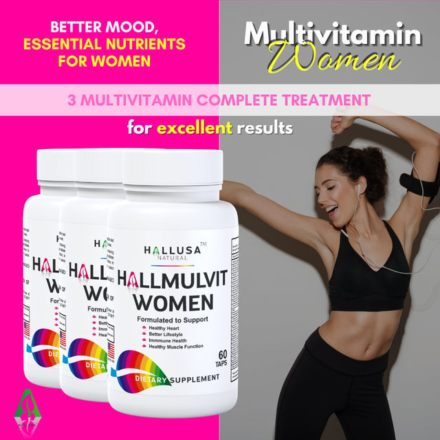 HALLMULTIVIT Women - Women'S Multivitamin - Energy & Vitality - 60 Tabs