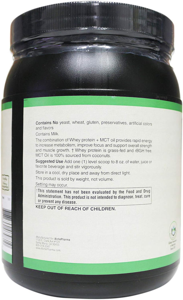 New: AP Grass-Fed Whey + MCT Powder 409 Grams 15:2 Ratio C8