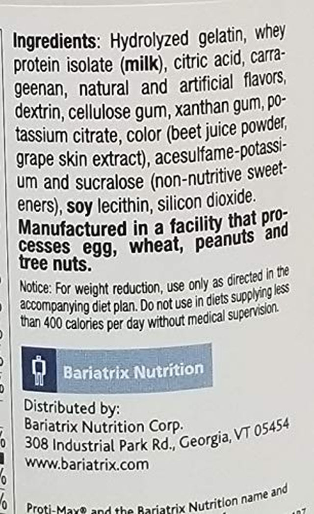 6 Pack of Bottles - Proti Max Lemon Raspberry Smoothie - for Hunger Control - Weight Loss- Protein Supplement - 20 Grams of - Protein by Proti Fit