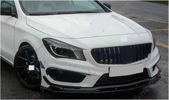 Front Bumper Splitter Lip Spoiler Diffuser Guard Body Kit Cover,Compatible for Benz CLA Class C117 CLA200 260 CLA45 AMG 2013-2015 (Color : Gloss Black)