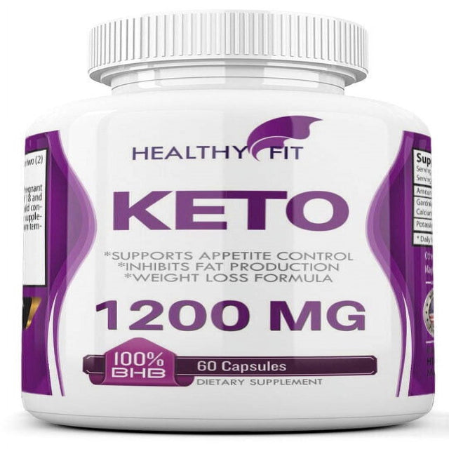 KETO BHB 1200Mg PURE Ketone FAT BURNER RAPID Weight Loss Diet Pills Ketosis 60 Capsules