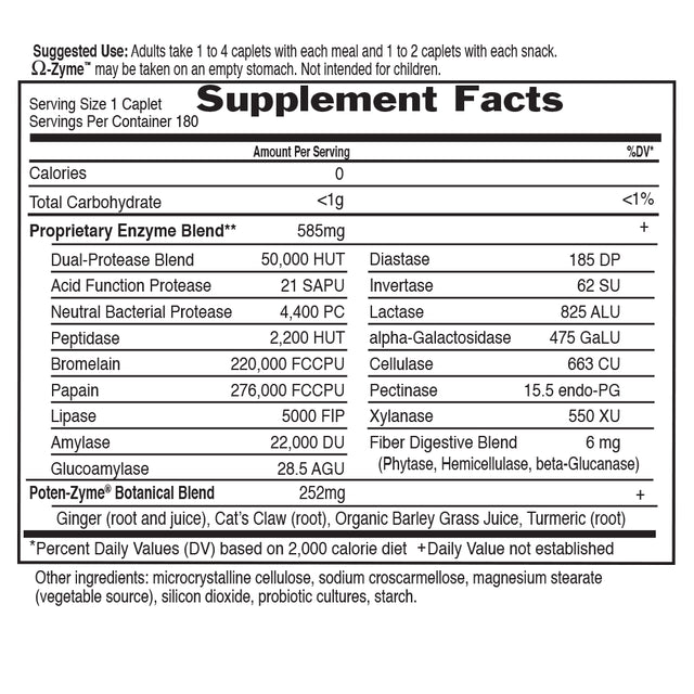 Garden of Life Omega-Zyme 180 Veg Caplet