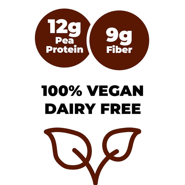 Keep Healthy Low Glycemic Bar - Sea Salt Brownie - 12G Plant Based Protein, Low Sugar, Organic, Vegan, Gluten Free, Soy Free, Dairy Free Protein Bar (12 Bars)