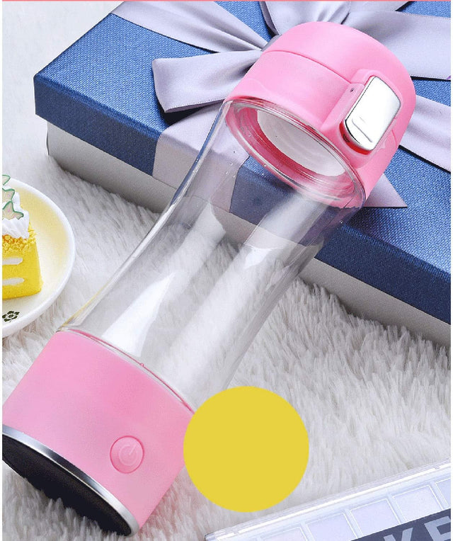 Portable 3 Minute Hydrogen-Rich Water Bottle Rechargeable High Concentration Hydrogen Generator Glass Bottle Anti-Aging Anti-Oxidation Alkaline Water Generator, 260Ml