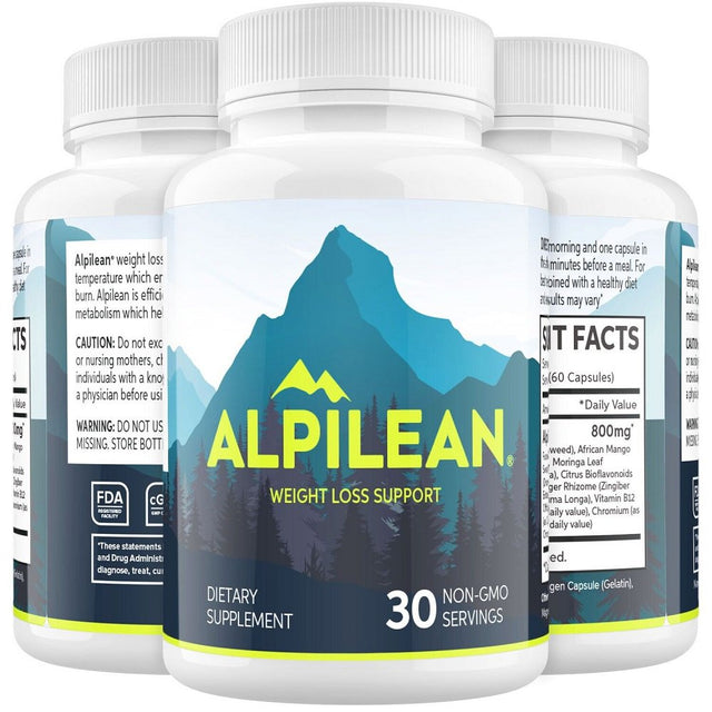 Alpilean Official Authentic Ingredients Weight Loss Support 60 Caps 30 Servings