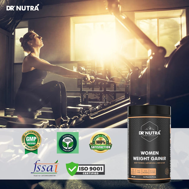 Dr.Nutra Women Weight Gainer for Increase Breast Muscle, Weight Gain and Mass Gain for Women - 500Gm , Chocolate Flavor