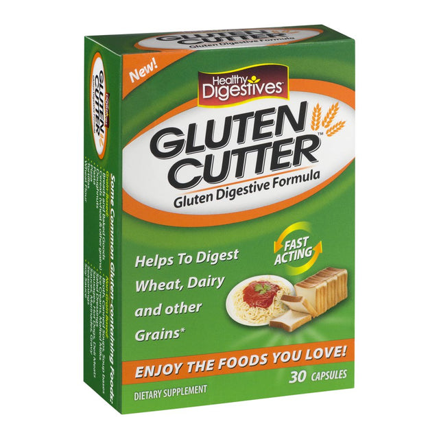 Healthy Digestives Gluten Cutter Dietary Supplement, 30 Capsules