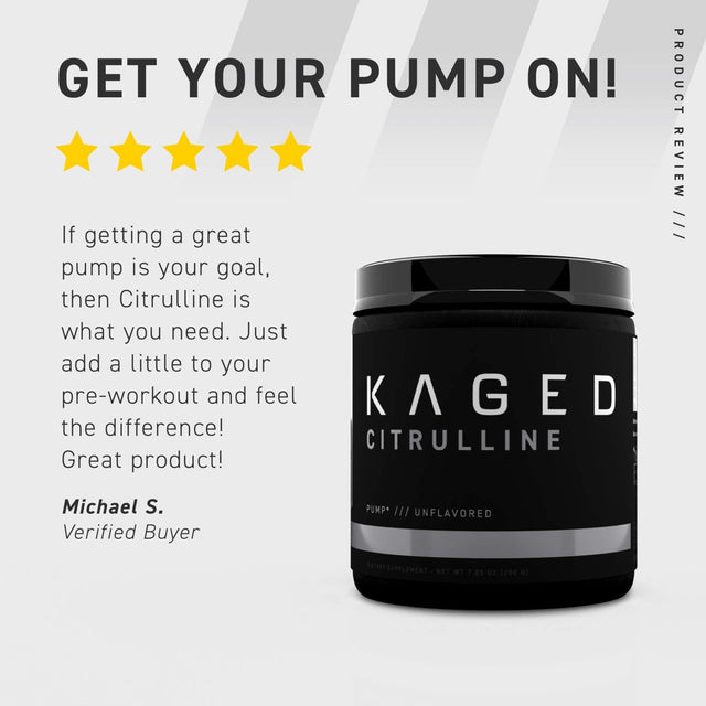 Kaged L-Citrulline Powder to Enhance Muscle Pumps, Improve Muscle Vascularity, Nitric Oxide Booster, L-Citrulline 2000Mg, Unflavored, 100 Servings