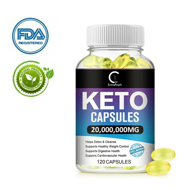 GPGP Greenpeople Keto Capsule 20,000,000MG Burning Belly Fat Losing Weight Supplement,120 Capsules