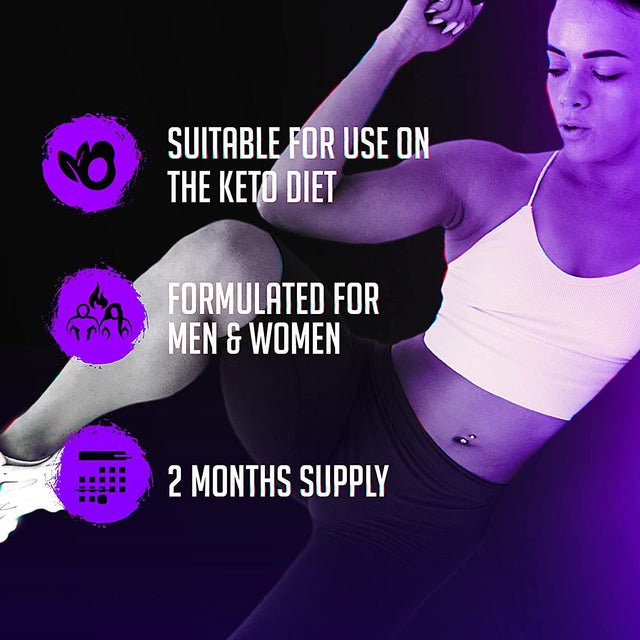 Keto Demon – Hardcore Keto Pills – Use with the Keto Diet – Packed with Raspberry Ketones, Apple Cider Vinegar, Green Tea and More for Ketosis Support - Keto Diet Supplement (120 Capsules)