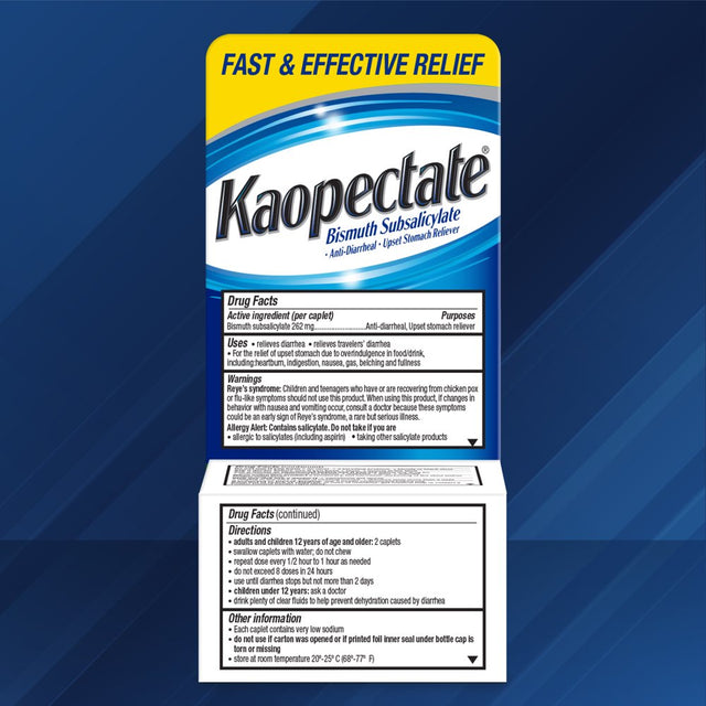 Kaopectate Multi-Symptom Anti-Diarrheal & Upset Stomach Relief Caplets, 42 Ct