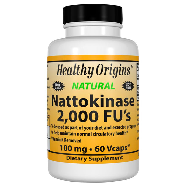 Healthy Origins Natural Nattokinase 2000 Fus 100 Mg Vegetarian Capsules - 60 Ea