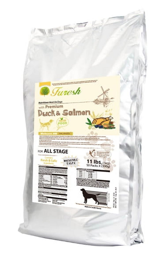 Alpha Dog Series All Natural Limited Ingredients Premium Dry Dog Food Kibble, Duck and Salmon Recipe, Complete Balanced Health, for Puppies and Small and Medium Breed Dogs, (All Stages) 11-Pound Bag