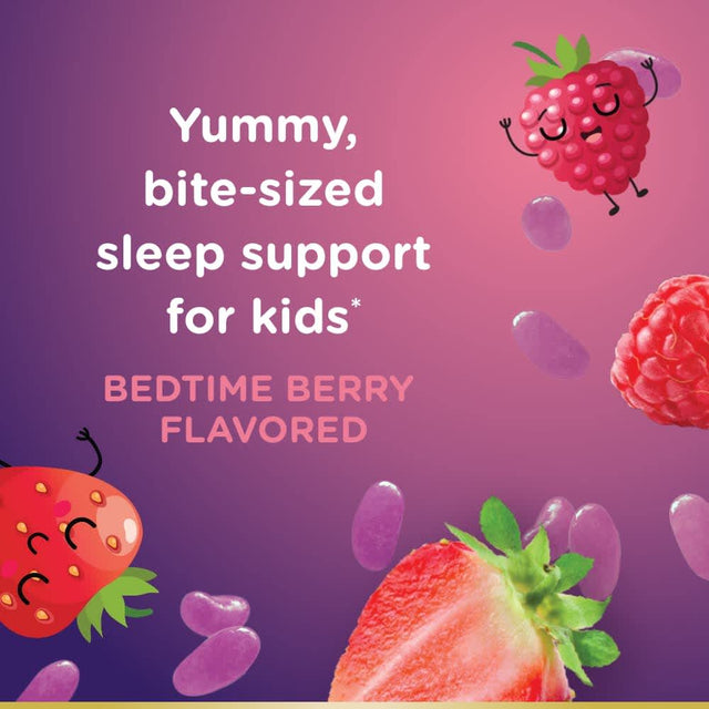Nature’S Bounty Kid’S Melatonin Sleep Aid, .5 Mg Jelly Bean Vitamins, Bedtime Berry, 80 Count