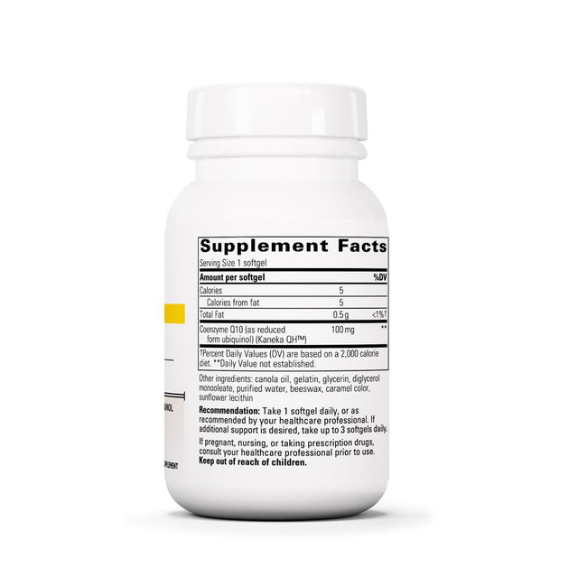 Integrative Therapeutics - UBQH 100 Mg - Patented Stabilized Reduced Ubiquinol - Coq10 Supplement with Sunflower Lecithin - Supports Cellular Energy and General Health* - Dairy Free - 60 Softgels