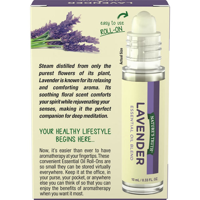 Lavender Essential Oil Roll on | Soothing Blend | 10 Ml | GC/MS Tested | by Nature'S Truth